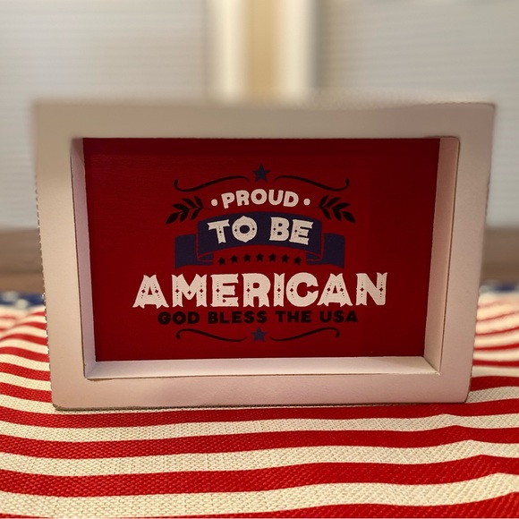 Patriotic Tier Tray Set Of 3, Let Freedom Ring & Proud To Be An American Signs - Picture 10 of 16